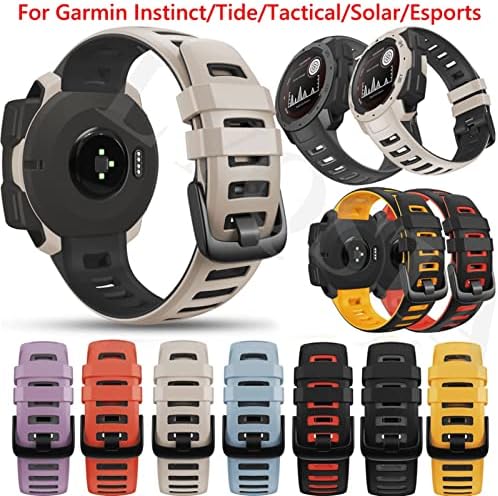 CEKGDB Silicone Watchbands Strapas para Garmin Instinct Smart Watch Relógio 22mm Pulseira de pulseira de pulseira Instinto/esports/maré/solar