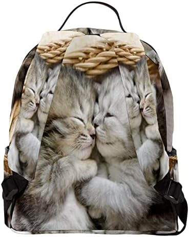 Mochila de viagem VBFOFBV, mochila laptop para homens, mochila de moda, gatinho cinza animal