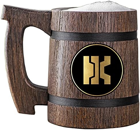Mass Effect Hahne Kedar Caneca de cerveja. Caneca de cerveja de madeira personalizada. Caneca para jogadores. Tanque