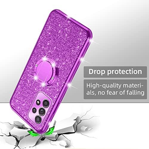 Nancheng Case for Samsung Galaxy A52 5G, para Galaxy A52 5G Case com anel Kickstand Bumper Choques Protection Phone Case de telefone