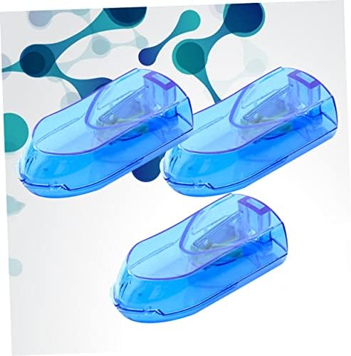 Hemoton 3pcs Box comprimido Kickstand Grinder Stand Pill Drívido Viagem Recipientes de comprimidos portátil Cutter Blue Medicação