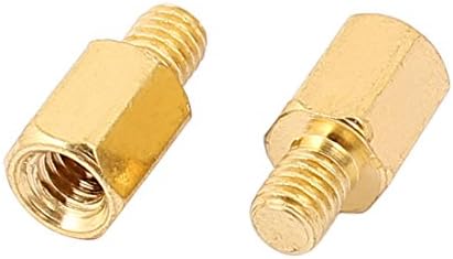 Iivverr m3x6mm + 4 mm machos a fêmeas de bronze pilar hexagonal de stapf de machos 20pcs (m3x6mm + 4 mm machista a hembra espaciado