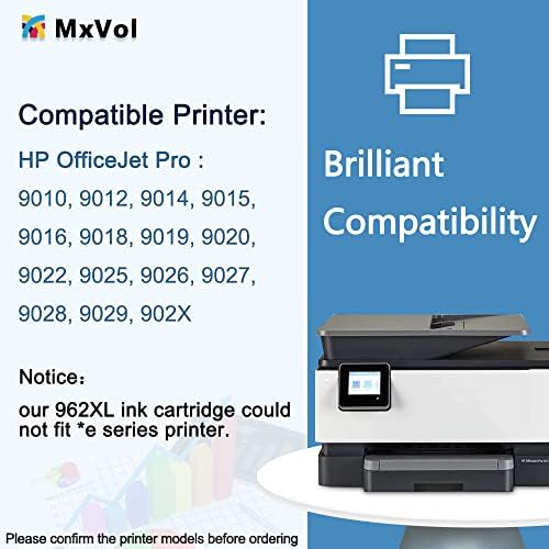 MXVOL Remanufaturado 962xl Cartuchos de tinta Substituição do pacote de combinação para HP 962xl 962 XL Trabalho para