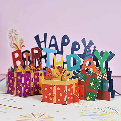 Cartão de aniversário engraçado de Bagkcopp, CARTÃO DE POPURAÇÃO DE POPURA DE GETURA 3D, cartão de feliz aniversário para