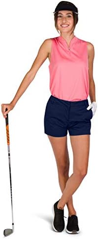 Três sessenta e seis shorts de golfe feminino 4 ½ polegada - shorts ativos secos rápidos com bolsos, atléticos e respiráveis