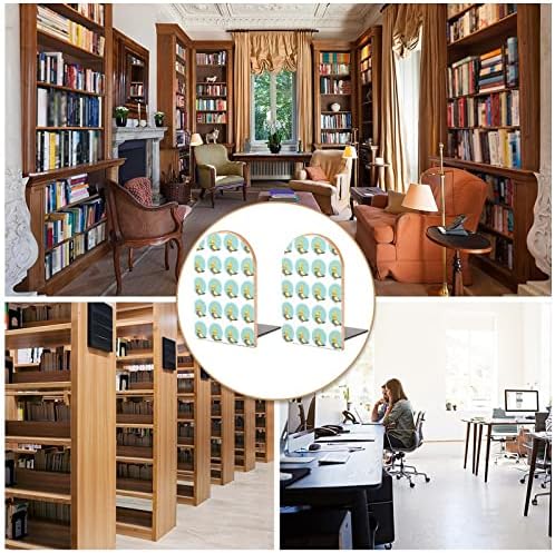 Livro fofo de madeira cockatiel termina 2 pcs não deslizam os suportes de madeira para decoração de escritório em casa livros