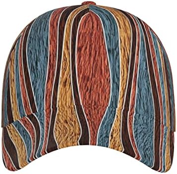 Chapéu esportivo de fundo de madeira de cor de arco-íris, chapéu de qualidade de moda ajustável, chapéu ao ar livre, chapéu