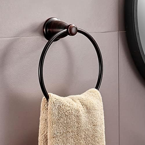 Anel de toalha de bronze esfregada com óleo Weiko, porta -toalheiro de mão de mão de toalha de mão Bronze Towel Banho Acessórios