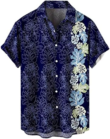 Camiseta masculina camiseta de manga curta camisa de pesca camisa para homens peixes tamis de botão Button camisa floral
