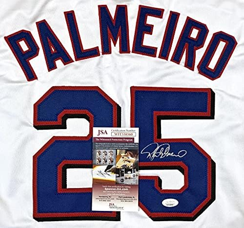 Rafael Palmeiro Autograph Hand assinado Jersey Custom JSA autenticado Wit338560