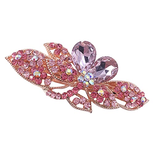 CRISTAL RHINESTONE CLIP ELEGENTE DO TEMPERAMENTO PONYLIGH CLIP HORIZONTAL CLIP DAZZLING RHINESTONE GIRL CLIP MINI CLIPES DE CABELO