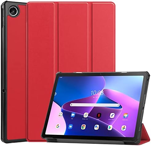 Gwylh Leve Light Smart Tri-Fold Protective Sleeve para Lenovo Tab M10 Plus 10.6 '' 3ª geração Red