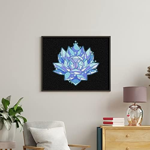 Lotus Crystal Diy Paint by Numbers Kits de pintura acrílica Fotos de artes de parede para decoração de escritório da sala