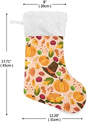 As meias de Natal de Alaza caem no Dia das Bruxas e no Dia de Ação de Graças Classic personalizadas grandes decorações de meia para a decoração de festa de férias em família 1 pacote, 17,7 ''