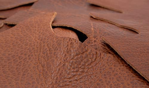 Lençóis de couro de vaca genuínos Remnants Scraps Hides Tooling Leather for Ofícios de couro cru macio 11-12 onças