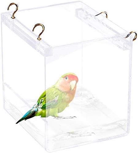 Tfwadmx Bird Bathtub para Cage Parrot Bath chuveiro Box.