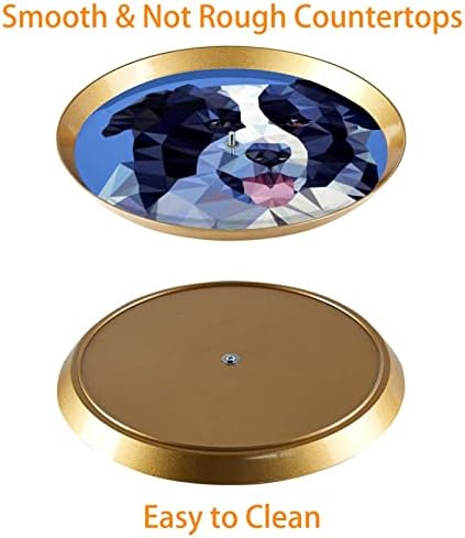 Resumo Border Collie Dog Retrato Cupcake Solter para pastelaria, 3 bolo de ouro de 3 camadas para mesa de sobremes