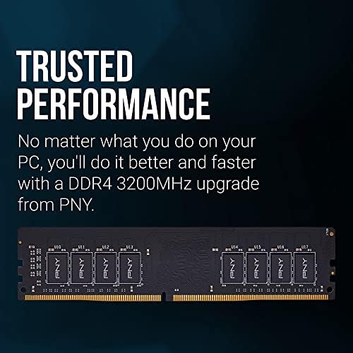 PNY Performance 16GB DDR4 DRAM 3200MHZ CL22 Memória do computador de mesa 1.2V-MD16GSD43200-TB