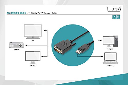 Digitus DisplayPort Cable Adaptador. DP - DVI