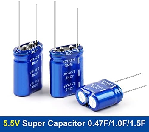 Gande 2pcs Super Capacitor 5.5V 0,47F/1.0F/1.5F Combinação de capacitores 5.5V Capacitores de veículos Supercapacitor