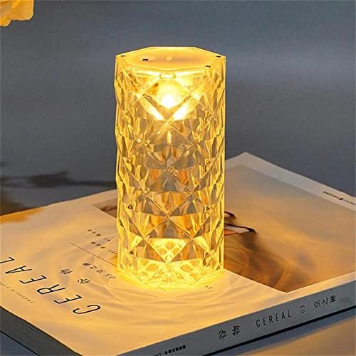 Lâmpada de lâmpada de mesa de mesa de cristal exongy nórdica Lâmpada de barra LED toque touch timbrável lâmpada de mesa dourada
