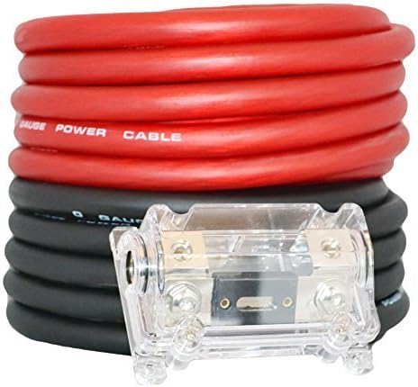 SondBox conectado 0 medidor de calibre Red/preto Power/Fio Ground Wire Conjunto, 50 pés. Cabos