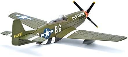 Classic Fighter Modelo 1:72 EUA P-51 Mustang Oldcrow Fighter Segunda Guerra Mundial Aeronaves Diecast Milody Model Aircraft