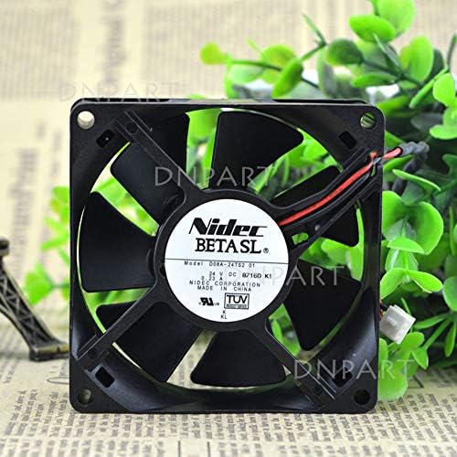 DNPART Compatível para Nidec D08A-24TS2 01 24V 2-FIRE 8cm 80x25mm Fan de resfriamento