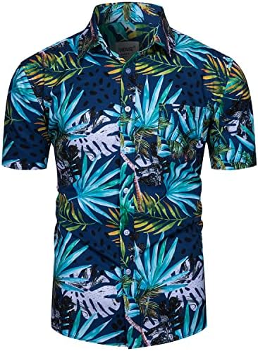 TUNEVUSE Mens Hawaiian Shirts and Shorts Definir 2 peças Tropical Roupe