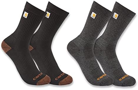 Carhartt Men's Midweight Logo Crew Sock 2 Pack