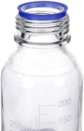 Moonetto 4 pacote 1000 ml graduado reagente reagente/garrafa de vidro de armazenamento com tampa de parafuso de polipropileno azul GL45