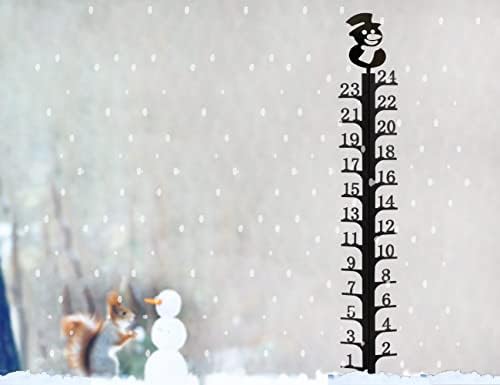 Mão de neve de biuwing 24 '' para quintal, neve medindo bastão ao ar livre, bitola de queda de neve, bitola de neve do boneco