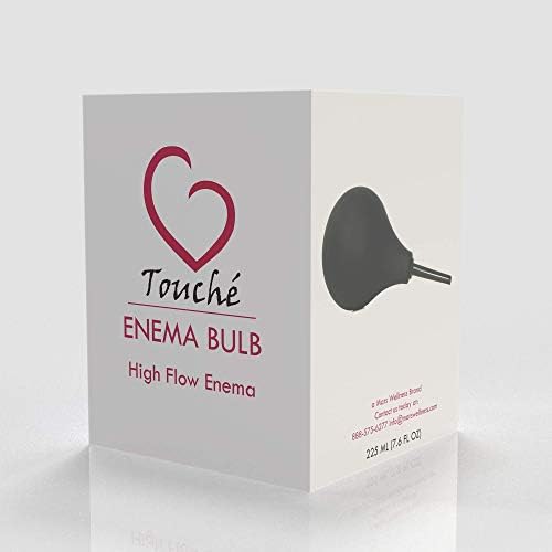 Bola de lâmpada de enema Touche - Douche anal ou vaginal para homens ou mulheres - Squeeze de nível médico - Limpador confortável - 7,6 onças
