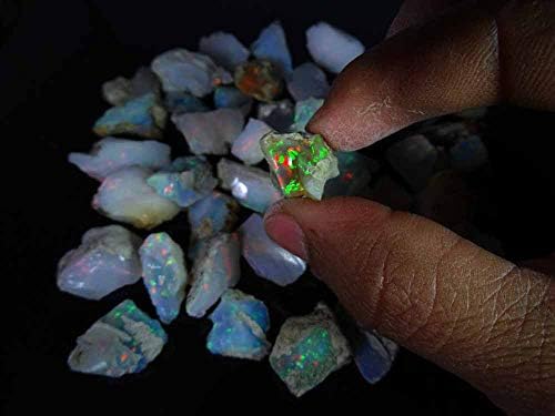 Pedra-preciosa de Opala, pedras preciosas e cristais, pedra preciosa de cristais crus, pedra de opala etíope, jóias que