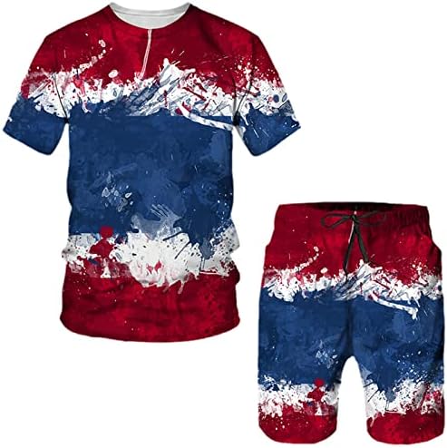 Docorou Summer Flag 3D T-shirt shorts Terne Funny Men/Women Women Short Stretwear