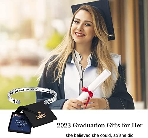 M Mooham Graduation Gifts Para ela 2023, Inspirational Graduation Bracelets Class de 2023 High School College Graduation Gifts para