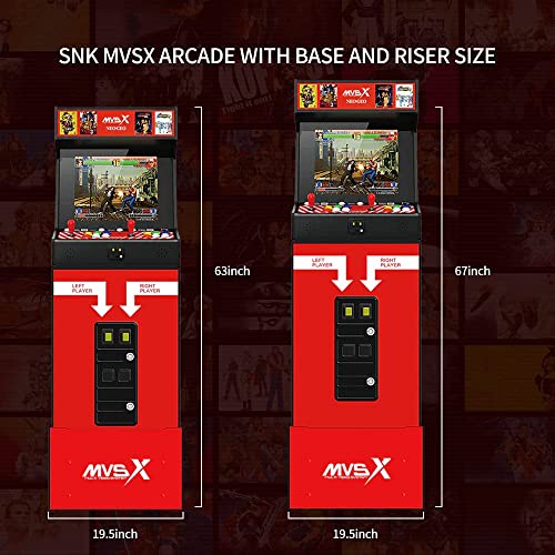 Unico snk neogeo mvsx riser com duas alturas ajustáveis: 5,9/9,8 polegadas compatíveis para máquina de arcade MVSX e conjunto de