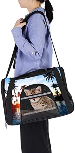 Portador de animais de estimação Paisagem Sunrise Soft-sidate Pet Travel portadoras de gatos, cães de cachorro conforto portátil