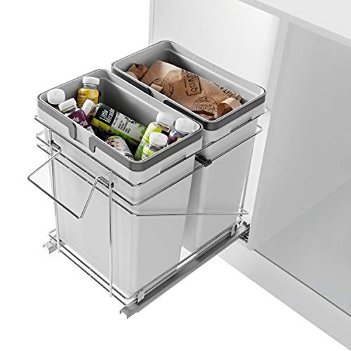 ROK Salice Kitchen Gabinete de cozinha macia fechamento de serviço pesado sem moldura lixo de reciclagem pode retirar o
