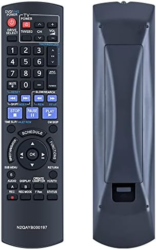 Novo controle remoto de substituição N2QAYB000197 aplicável para o gravador Panasonic DVD VCR DMR-EZ48 DMR-EZ48V DMR-EZ485V