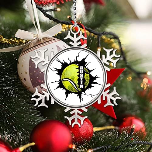 Ornamentos de tênis de bola de burst para árvores de natal ornamentos de floco de neve tênis metal ornamentos de Natal personalizados 2022 Christmas lembrança do ano novo Presentes de 3 polegadas