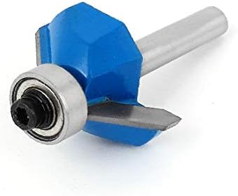 X-Dree Carpentry 45 grau 1/4 x 1/2 com o roteador chanfal do roteador azul (engressor de chafflán con cojinete de extremro