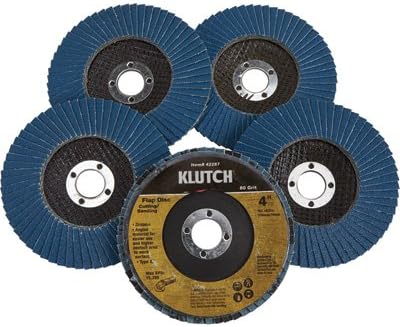 Klutch 4in. Discos de retalho - 5 -PK. Tipo 29, 80 grão