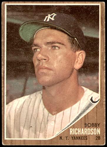 1962 Topps 65 Bobby Richardson New York Yankees Dean's Cards 2 - Good Yankees