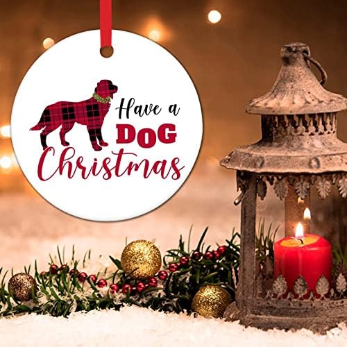 Ornamentos de cães para a árvore de Natal têm um cachorro de natal de natal cerâmica ornamentos de natal vermelho e preto búfalo cachorro xadrez de Natal decorações de chihuahua ornamentos