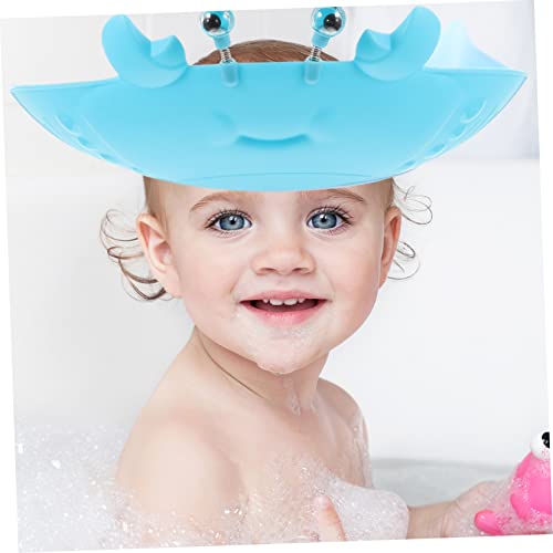 Chapéu de banho de shampoo de caranguejo para crianças óculos de segurança para crianças chapéu para crianças suprimentos de banho de bebê infantil chapéu de banho de bebês crianças shampoo tampa de shampoo chapéu de bebê chapéu de banho de bebê suprimento de bebê suprimento de bebê