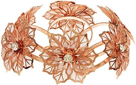 Tebery 20 Pack Flower Napkin Rings With Hollow Out Design, Rose Gold Gold Guardy para o banquete de festas de festas de casamento