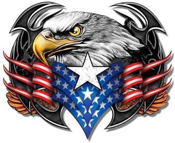 GT Graphics Eagle American Flag Patriótico - adesivo de vinil Decalque impermeável