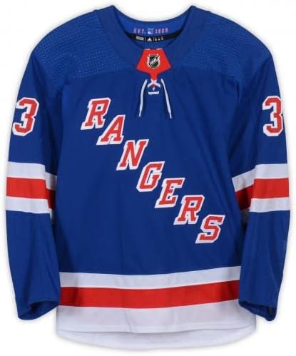 Fredrik Claesson New York Rangers Usado #33 Blue Set 3 Jersey da temporada 2018-19 NHL - tamanho 58 - jogo usado NHL Jerseys
