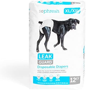 Então Phresh Leak Guard Disponível Pet fraldas, X-Large/XX-Large, contagem de 12